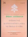 Svědectví katolického laika ve škole o víře - kongregace pro náboženskou výchovu - náhled