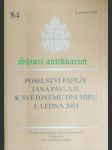 Poselství papeže jana pavla ii. k světovému dni míru 1. ledna 2004 - jan pavel ii. - náhled