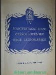 Památník IV. manifestačního sjezdu čs. obce legionářské konaného v Praze ve dnech 5. a 6. červene 1947 pod zaštitou a za účasti Dr. Edvarda Beneše presidenta republiky Československé - SVATOŠ Josef / SÝKORA Ladislav / TŘEŠTÍK Vladimír ( sestavili ) - náhled