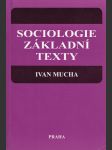 Sociologie (Základní texty) - náhled