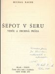 Šepot v šeru. Verše a drobná próza (věnování autora) - náhled