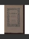 Lyrika [básně, verše, poezie; úvod Miloš Marten, uspořádal Jarmil Krejcar, vydal Ludvík Bradáč] - náhled