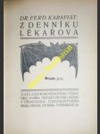 Z denníku lékařova - karafiát ferdinand - náhled