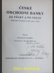 České obchodní banky za války a po válce - nástin vývoje z let 1914 - 1928 - pimper antonín - náhled