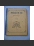 Ordinariátní list na rok 1889 - náhled