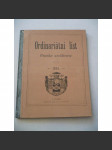 Ordinariátní list na rok 1884 - náhled