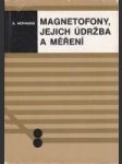 Megnetofony, jejich údržba a opravy - náhled