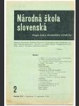 Národná škola slovenská - ročník xiii. - číslo 2 - náhled