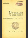 O nejmladší poesii české - náhled